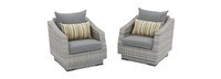 Cannes™ Set of 2 Sunbrella® Outdoor Club Chairs - Charcoal Gray